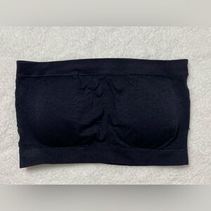 Black Strapless Bandeau Top